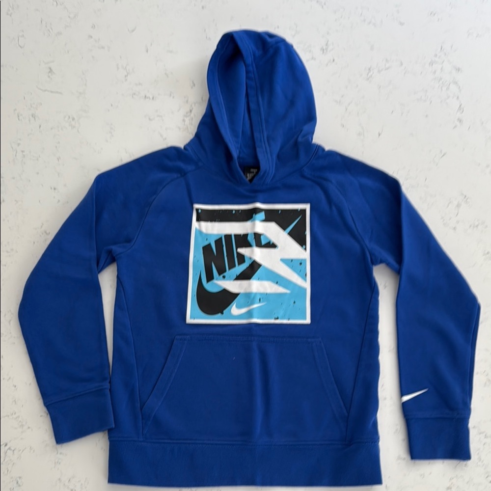 Nike Blue Hoodie with Logo